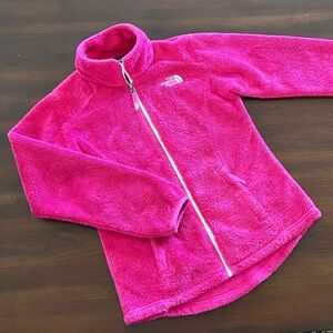 The North Face Pink Fleece Zip-Up Jacket Girls 10/12